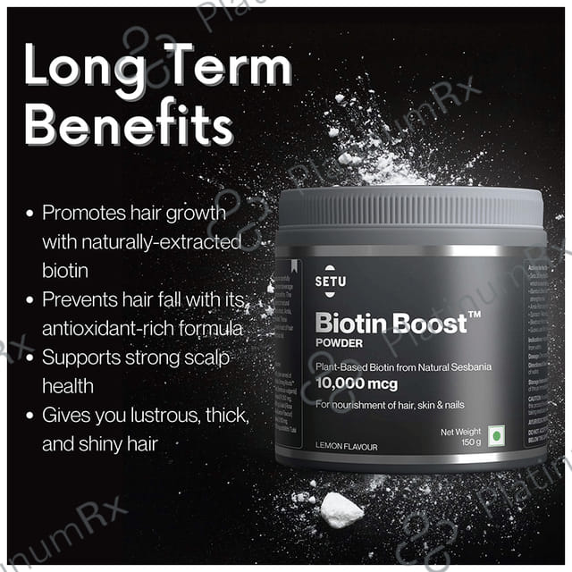 Setu Biotin Boost Powder for Hair, Skin & Nails Lemon