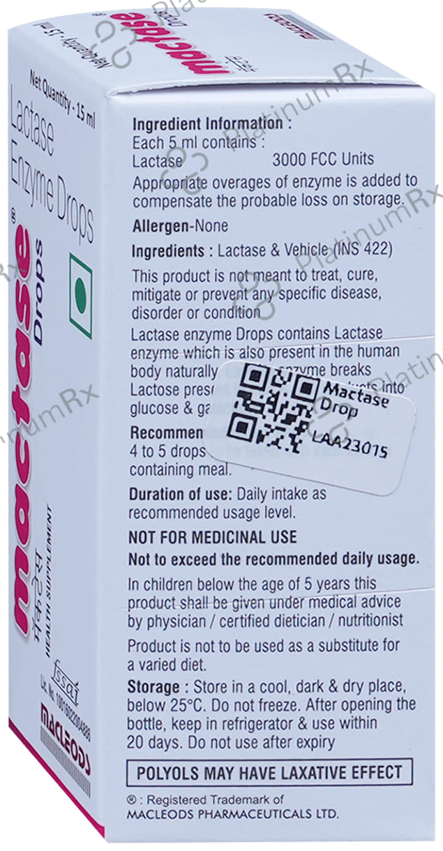 Mactase 3000 CFU Drop 15ml