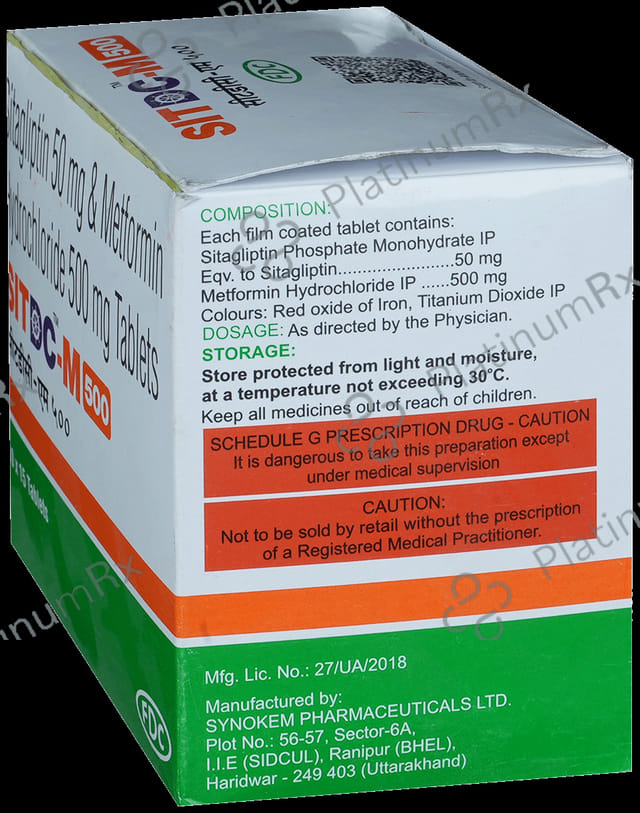 Sit DC M 500/50mg Tablet 15s