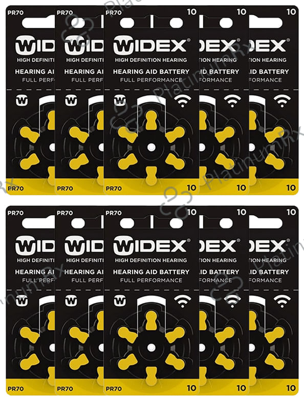Widex Size 10 PR 70 Hearing Aid Battery (6 Each) 10 units