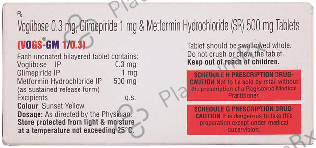 Vogs GM 1/500/0.3mg Tablet 10s