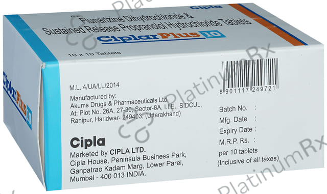 Ciplar Plus 40/10mg Tablet SR 10s