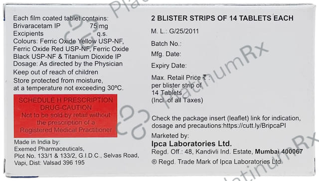 Bripca 75mg Tablet 14s