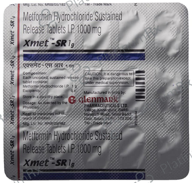 Xmet SR 1000mg Tablet 15s