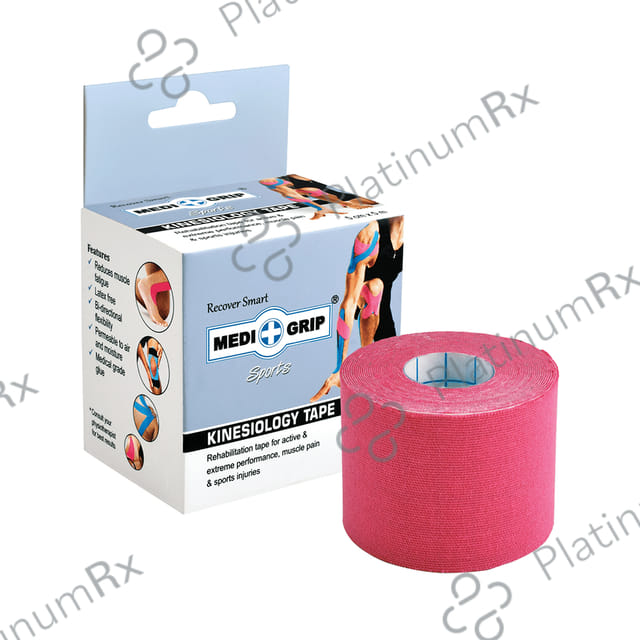Medigrip Sports Kinesiology Tape 5cm x 5m Pink