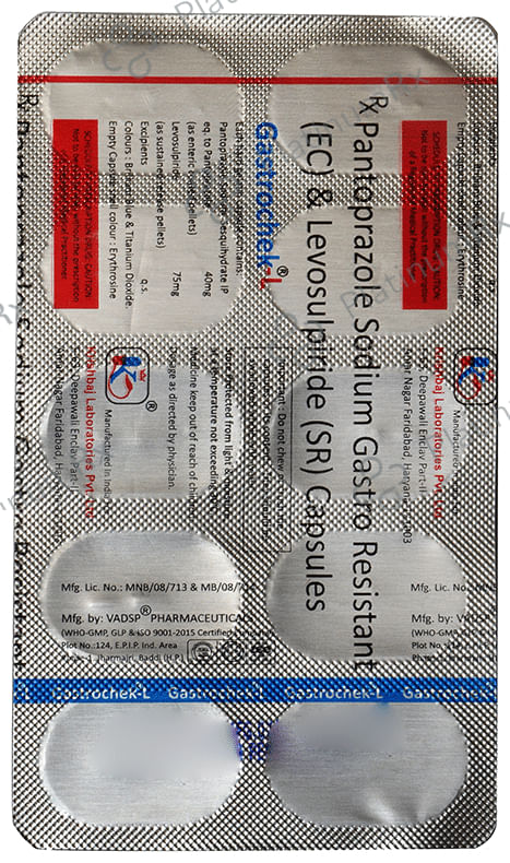 Gastrochek L 75mg/40mg Capsule