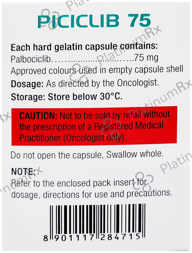 Piciclib 75mg Capsule 7s*3 Bottle