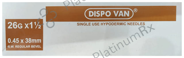 Dispovan Syringe with 26G Needle 1x1.2inch