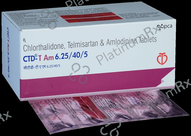 CTD T AM 6.25/40/5mg Tablet 10s