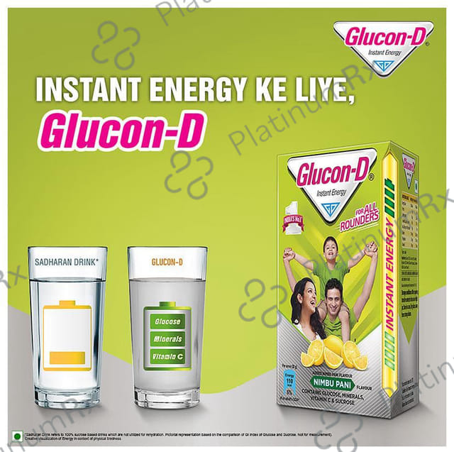 Glucon D Instant Energy Nimbu Pani Flavour Powder 125gm
