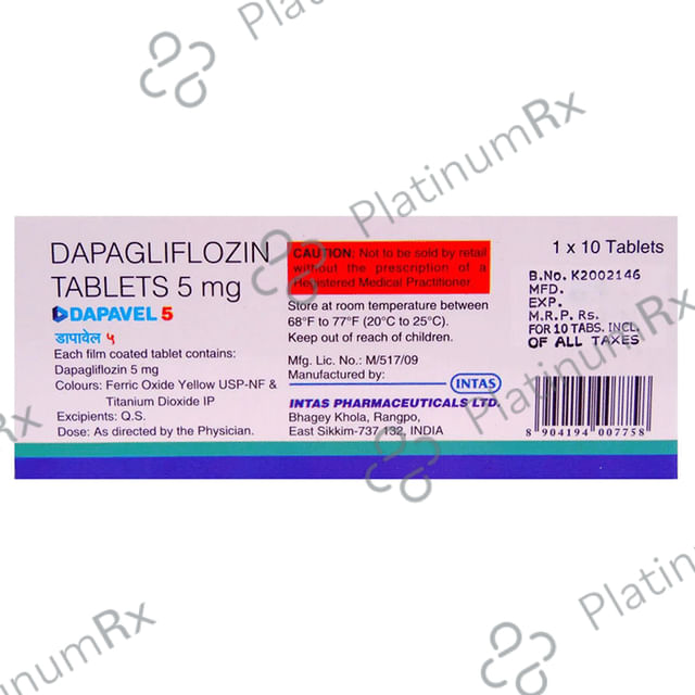 Dapavel 5mg Tablet 10s