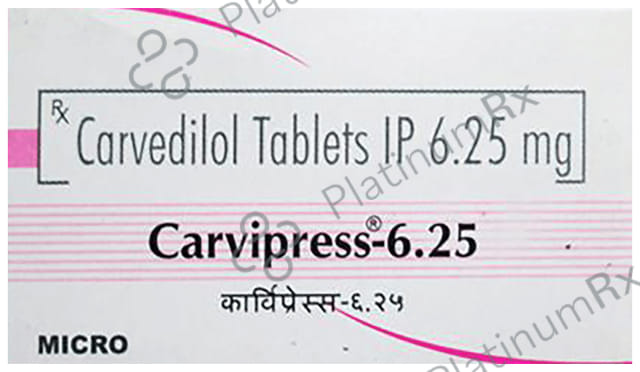 Carvipress 6.25mg Tablet 10s