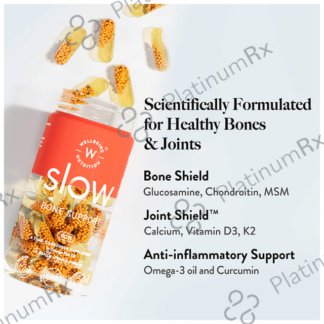 Wellbeing Nutrition Slow Bone Support with Collagen, Hyaluronic Acid & Resveratrol - Capsule