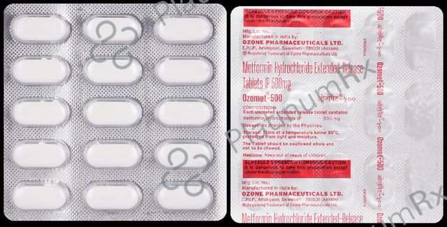 Ozomet 500mg Tablet ER 15s