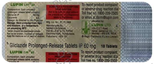 Lupin Zxr 60mg Tablet PR 10s