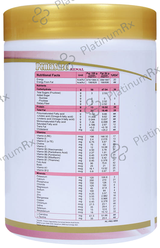 PentaSure Renal Creamy Vanilla Flavour Powder 400gm