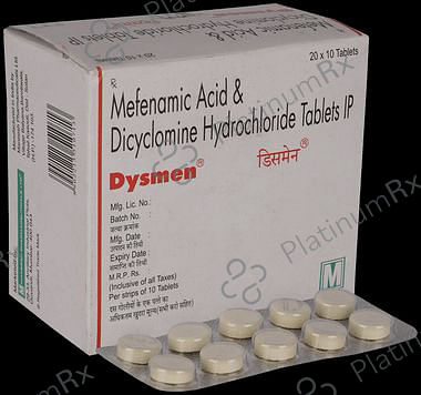 Dysmen 10/250mg Tablet 10s