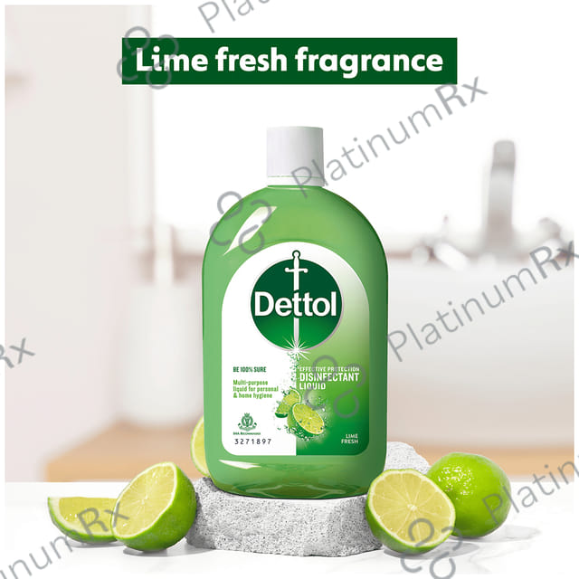 Dettol Multi Purpose Disinfectant Lime Fresh Liquid 1Ltr