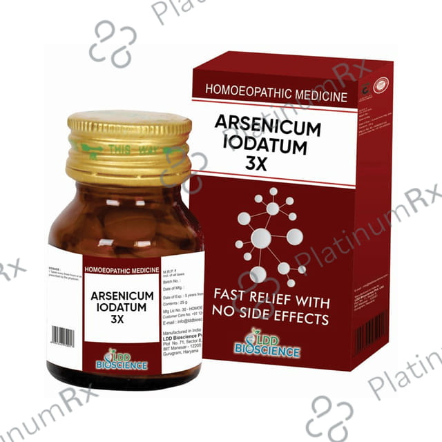 LDD Bioscience Arsenicum Iodatum 3X 25 gm