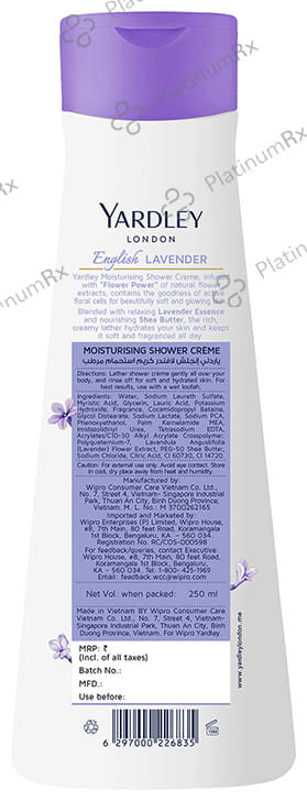 Yardley London English Lavender Moisturising Shower Creme