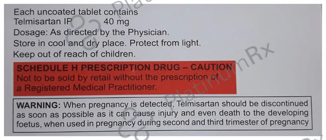 Telmiduce 40mg Tablet 15s