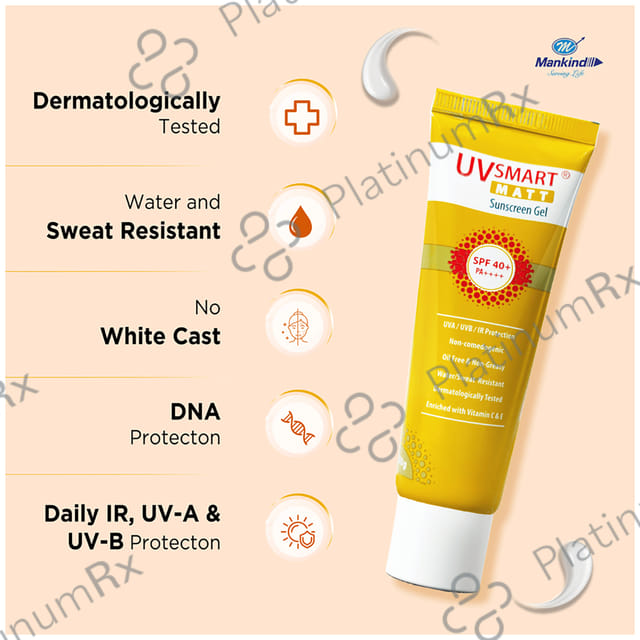 UVsmart Matt Sunscreen Gel 50gm