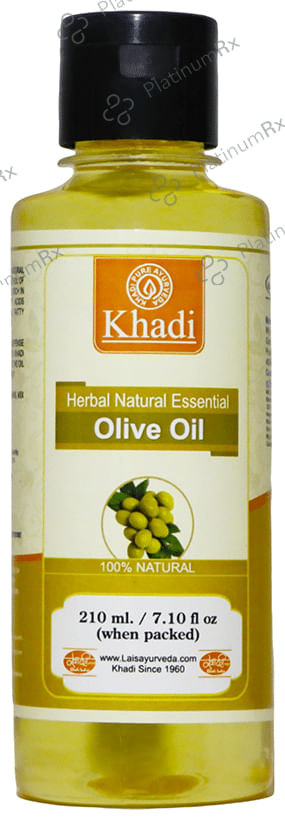 Khadi Pure Herbal Natural Essential Olive Oil 210 ml Oil Lais Ayurveda