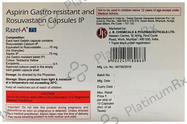 Razel A 75/10mg Capsule 10s