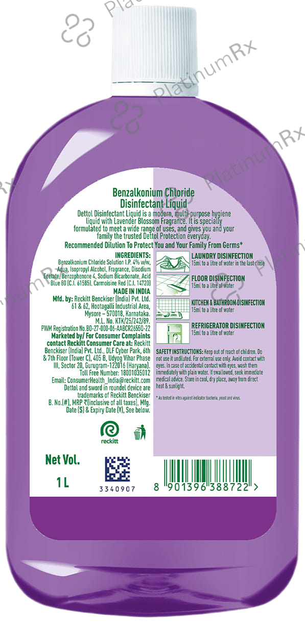 Dettol Multi Purpose Disinfectant Lavender Blossom Liquid 1000ml