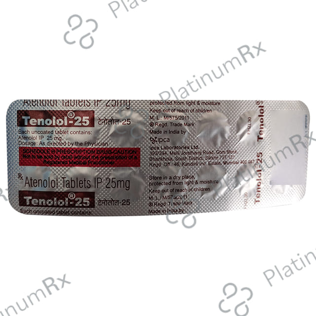 Tenolol 25mg Tablet 14s