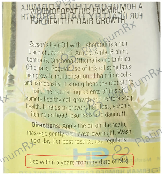 Zacson Hair Oil with Jaborandi 200 ml