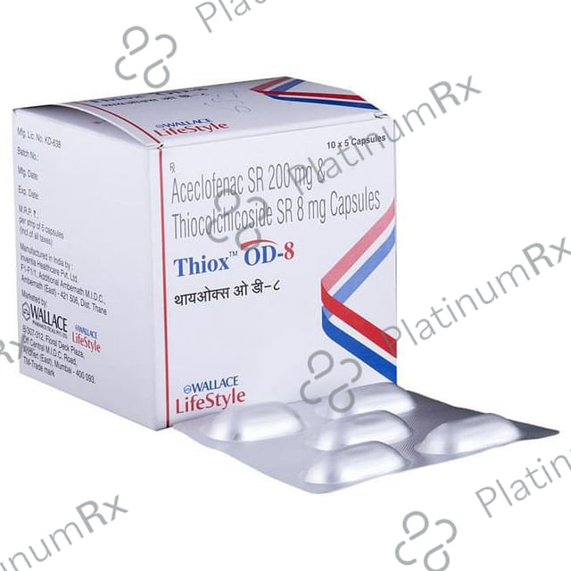Thiox OD 8/200mg Capsule SR 5s