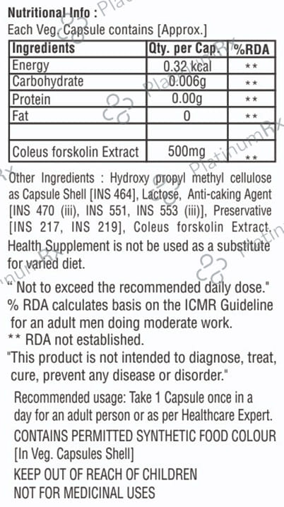 Nutrigrow Coleus Forskolin Capsule