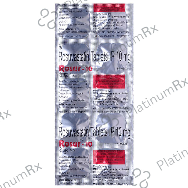 Rosur 10mg Tablet 10s