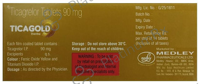 Ticagold 90mg Tablet 14s