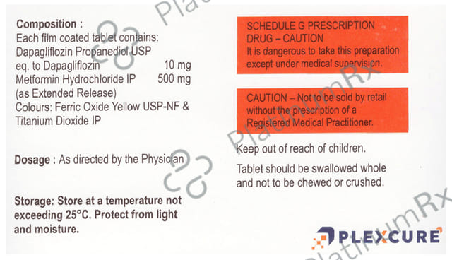Dapagliplex MXR 10/500mg Tablet 10s