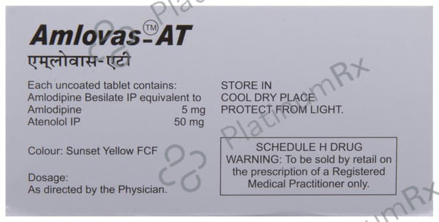Amlovas AT 5/50mg Tablet 15s