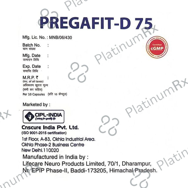 Pregafit-D 75 Capsule