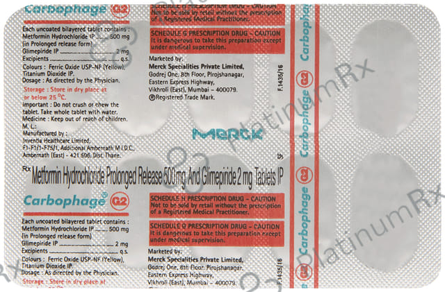Carbophage G2 2/500mg Tablet PR 10s
