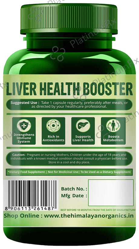 Himalayan Organics Plant Based Liver Support + Milk Thistle Vegetarian Capsule