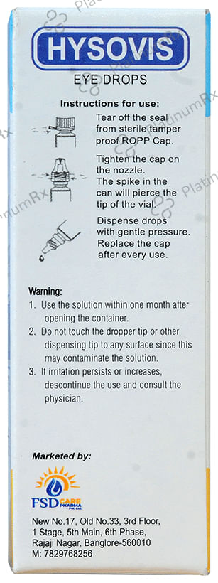 Hysovis Eye Drop 10ml