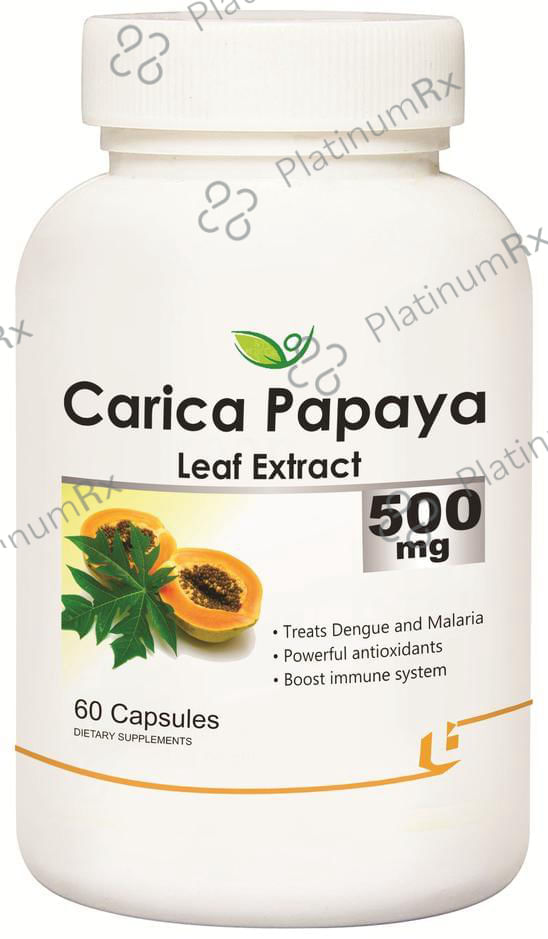 Biotrex Carica Papaya Leaf Extract 500mg Capsule