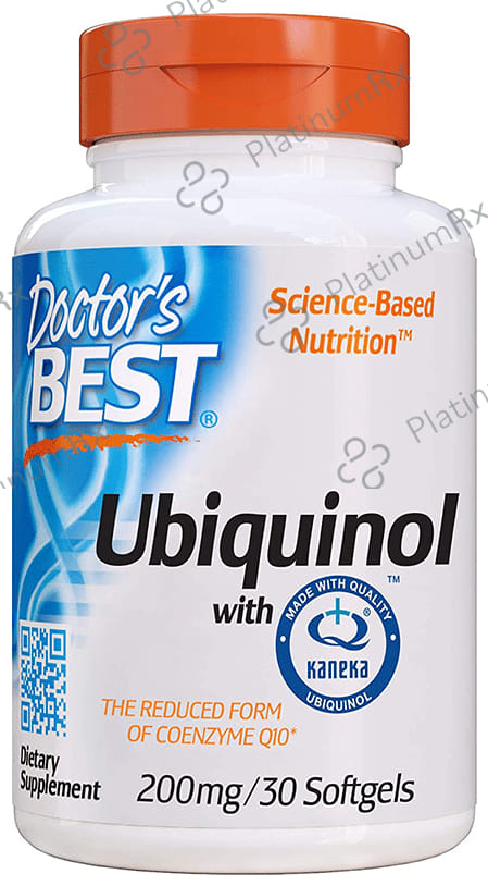 Doctor's Best Ubiquinol with Kaneka 200mg Softgels - For Antioxidant Support, Heart Health & Energy 30 capsules