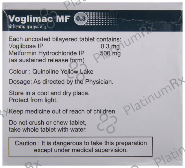Voglimac MF 500/0.3mg Tablet SR 10s