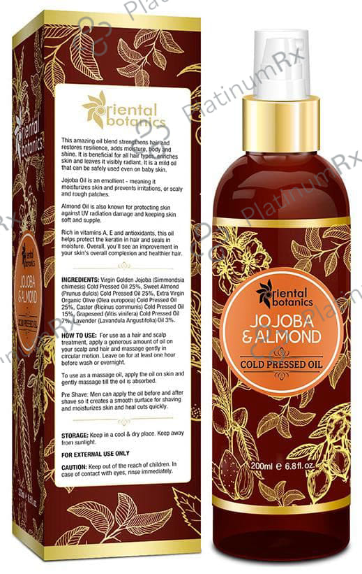 Oriental Botanics Jojoba & Almond Cold Pressed Oil