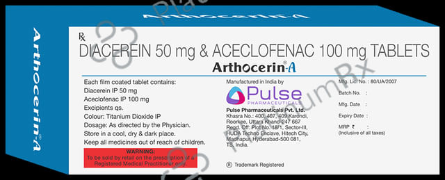 Arthocerin A 100/50mg Tablet 10s