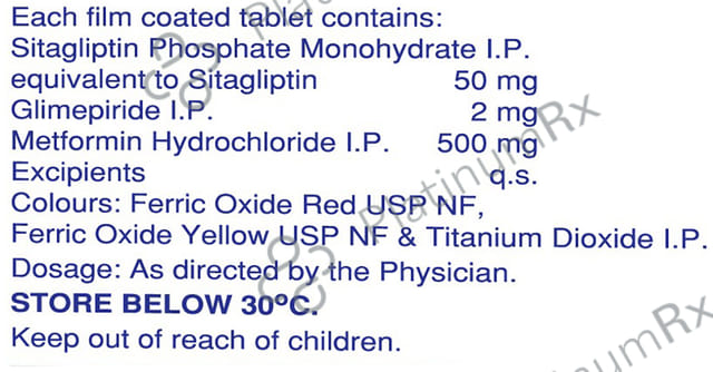Sitaxa GM IR 2/500/50mg Tablet 10s