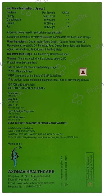 Axovit 4G Softgel Capsule 10s