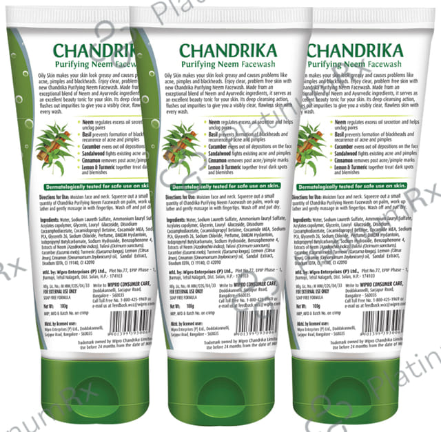 Chandrika Purifying Neem Face Wash 3X100gm