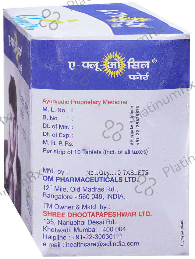 Dhootapapeshwar A Flu-O-Cil Forte Tablet - Relieves Cough, Cold, Headache & Bodyache